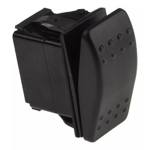 Botão de Painel Liga/Desliga Marinizado p/ Embarcações s/ LED 2 Pinos - 12V - 20A - Preto