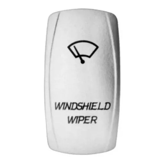 Botão de Painel Limpador de Para-Brisa Marinizado c/ LED 3 Pinos - 12V - 20A - Branco