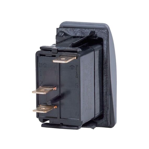 Botão de Painel Limpador de Para-Brisa Marinizado c/ LED 3 Pinos - 12V - 20A - Preto