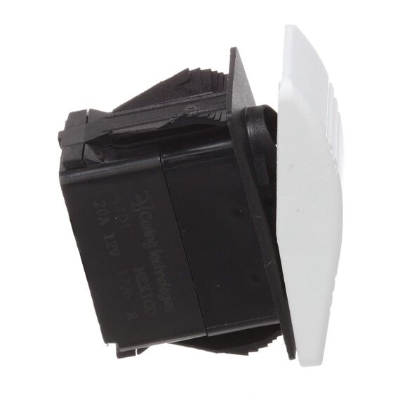 Botão de Painel On-Off-On Branco c/ LED 4 Pinos - 12V - 20A