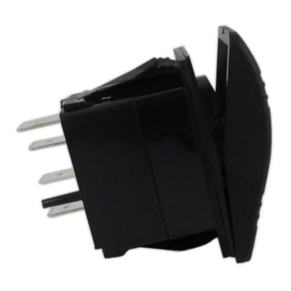 Botão de Painel On-Off-On Preto c/ LED 4 Pinos - 12V - 20A