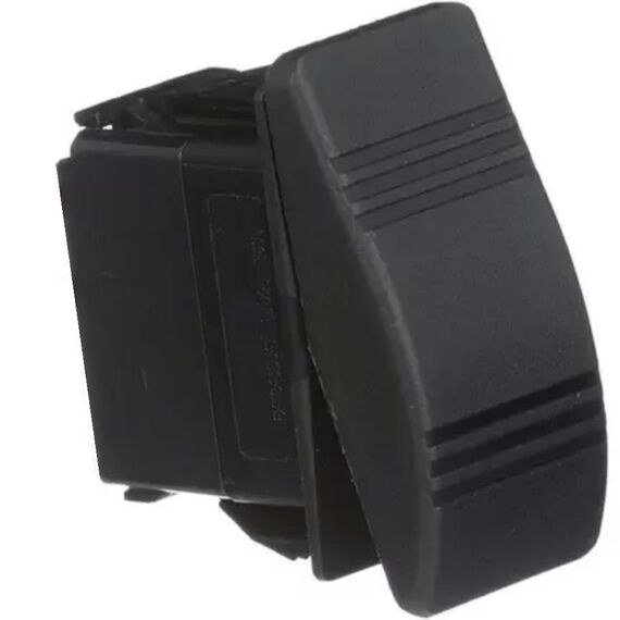 Botão de Painel On-Off-On Preto s/ LED 3 Pinos - 12V - 20A