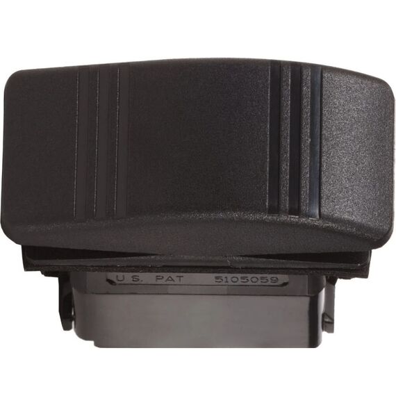 Botão de Painel On-Off-On Preto s/ LED 3 Pinos - 12V - 20A