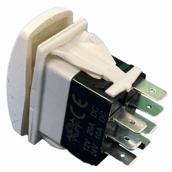 Botão de Painel Sobe e Desce p/ Guincho Elétrico de Âncoras - Branco