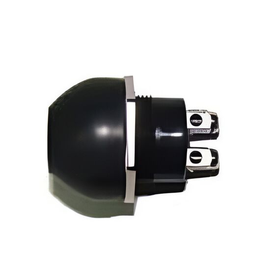 Botão p/ Buzina Plástico com Protetor de Borracha 12V - Redondo