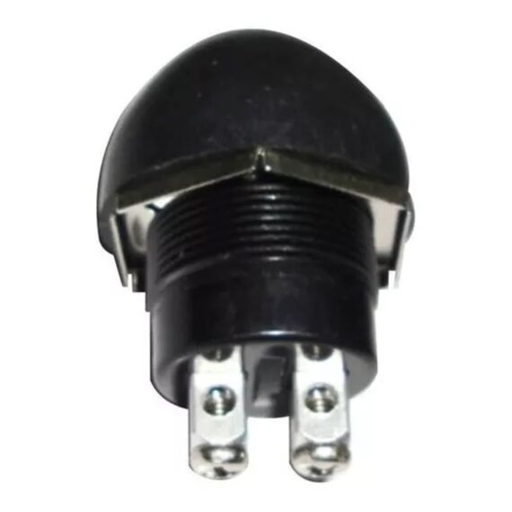 Botão p/ Buzina Plástico com Protetor de Borracha 12V - Redondo