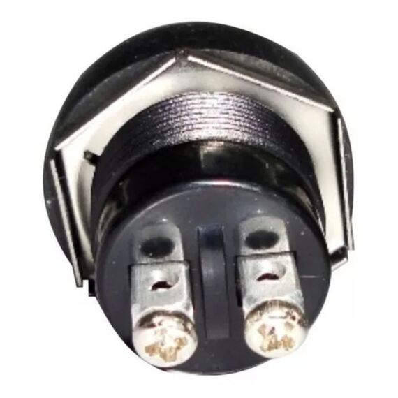 Botão p/ Buzina Plástico com Protetor de Borracha 12V - Redondo