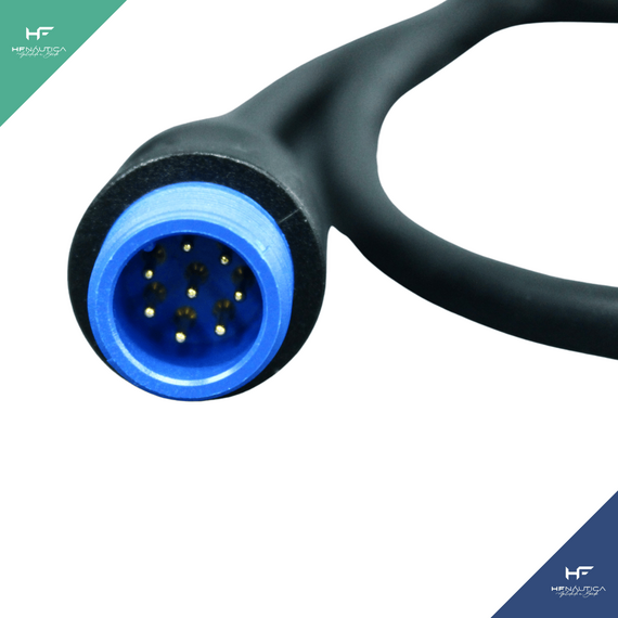 Cabo Conector Adaptador p/ Transducer Garmin - Macho 8 pinos p/ Femea 6 pinos - 010-11612-00