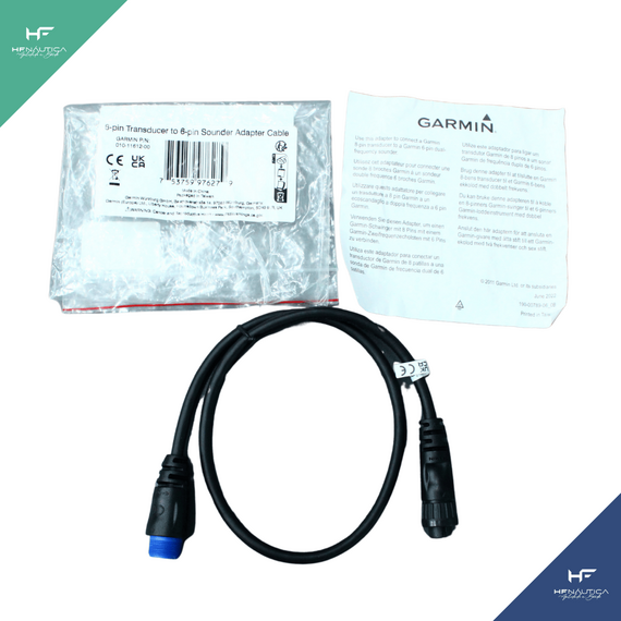 Cabo Conector Adaptador p/ Transducer Garmin - Macho 8 pinos p/ Femea 6 pinos - 010-11612-00