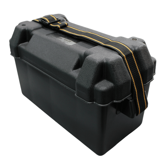 Caixa Protetora Plástica p/ Bateria c/ Tampa e Cinta - Grande