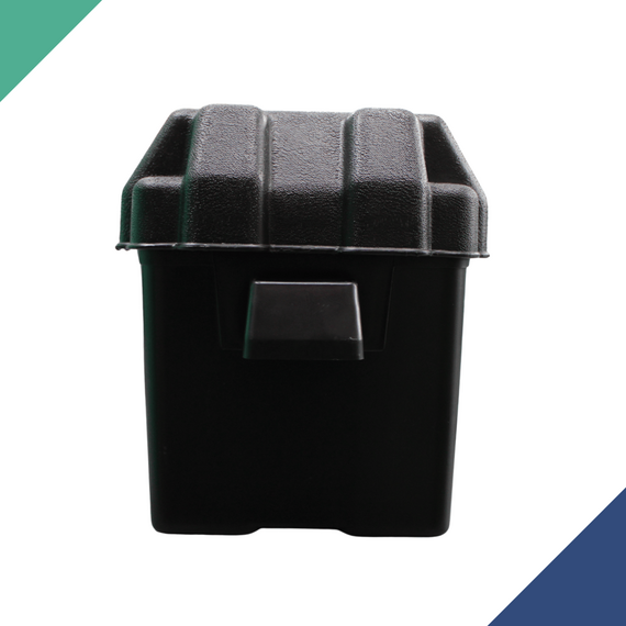 Caixa Protetora Plástica p/ Bateria c/ Tampa e Cinta - Grande