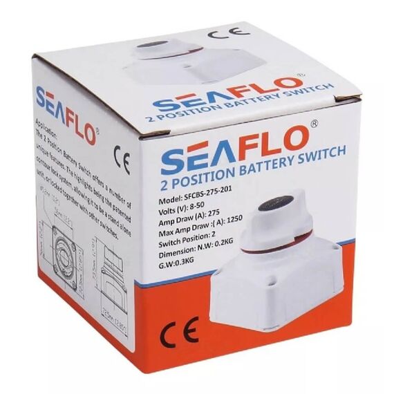 Chave de Bateria Blindada Seaflo 275A p/ 1 Bateria