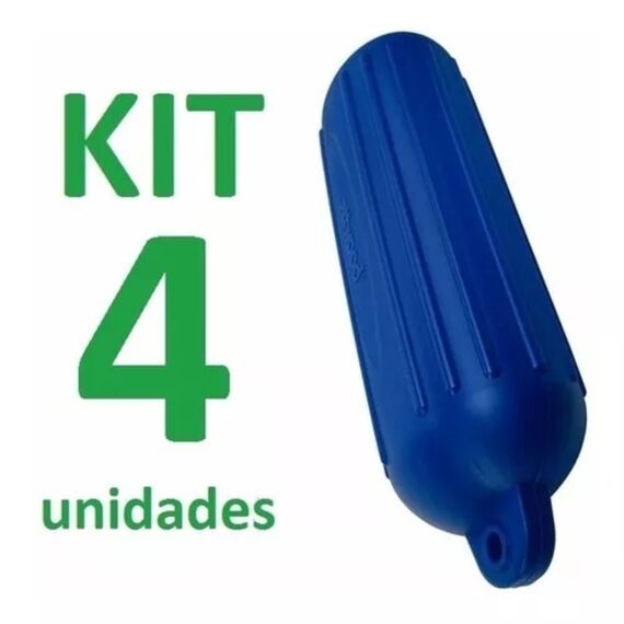 Defensa p/ Embarcações Linha G - G2 - 10,2 x 40,6 cm - Azul - Rígida - 4 un.