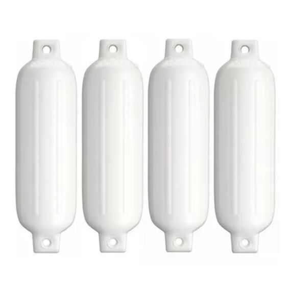 Defensa p/ Embarcações Linha G - G4 - 16,5 x 58,5 cm - Branca - Inflável - 4 un.