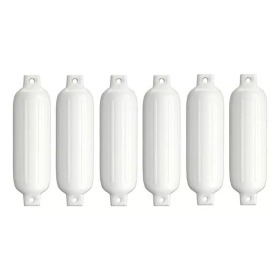 Defensa p/ Embarcações Linha G - G4 - 16,5 x 58,5 cm - Branca - Inflável - 6 un.