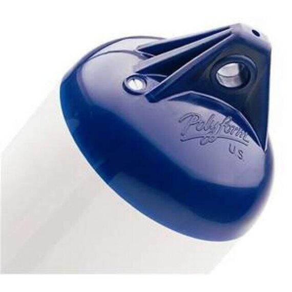 Defensa p/ Embarcações Polyform Linha F - F3 - 20,8 x 76,2 cm - Branca/Azul