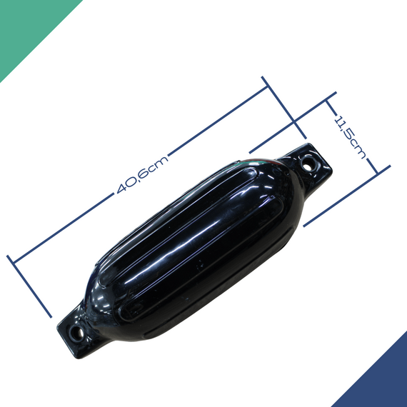 Defensa p/ Embarcações Linha G - G2 - 11,5 x 40,6 cm - Preta - Inflável