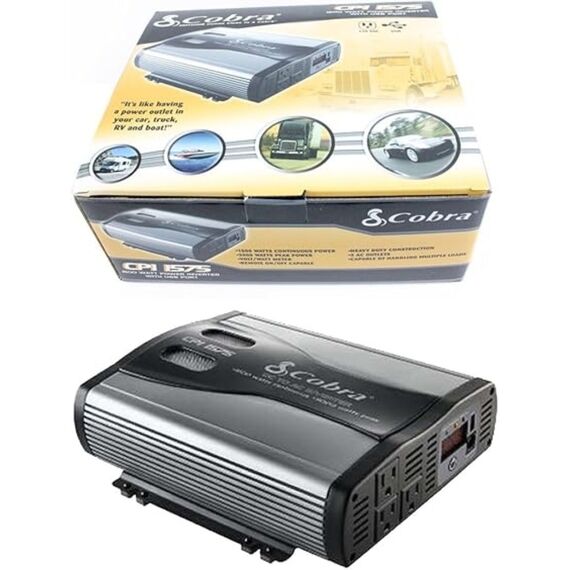 Inversor de Corrente Cobra Potência: 1500w - Entrada: 12v - Saída: 3 x 110v / 1 x USB 5v