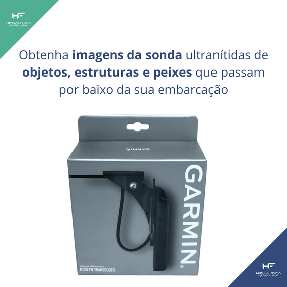 Transducer de Popa Garmin GT20TM CHIRP p/ echoMAP 72dv, 72/92sv, GPSMAP 721xs, 1020xs - 8 pinos - 010-01960-01