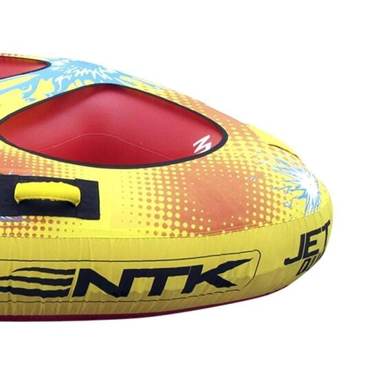 Boia de Reboque Para Esportes Aquáticos NTK Jet Duo - 2 Pessoas - Amarela/Vermelha