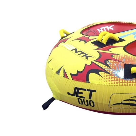 Boia de Reboque Para Esportes Aquáticos NTK Jet Duo - 2 Pessoas - Amarela/Vermelha