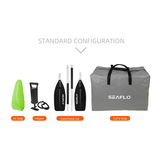 Caiaque Inflável C/ Mochila Inflador E Remo - Seaflo - 2 pessoas