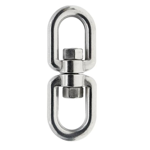 Manilha Tornel Dupla em Aço Inox C/ Destorcedor - 10mm