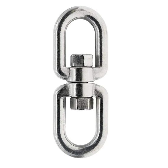 Manilha Tornel Dupla em Aço Inox C/ Destorcedor - 8mm