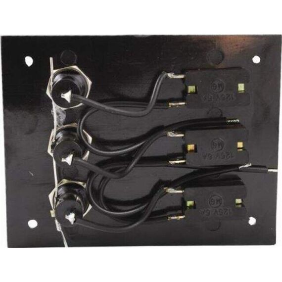 Painel Elétrico Marinizado c/ 3 Botões c/ Fusível Individual - em Bakelite