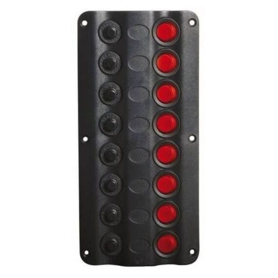 Painel Elétrico Marinizado c/ 8 Teclas Iluminadas c/ Circuit Breaker Individual - em ABS