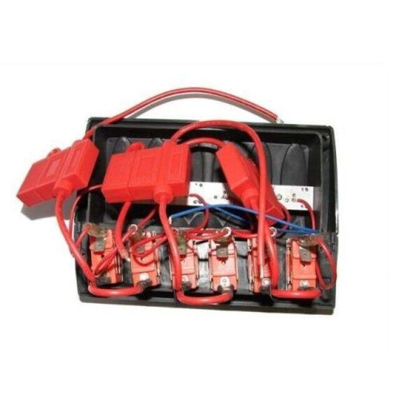 Painel Elétrico Marinizado p/ 6 Botões Emborrachados c/ Fusível Blindado - em ABS Cinza