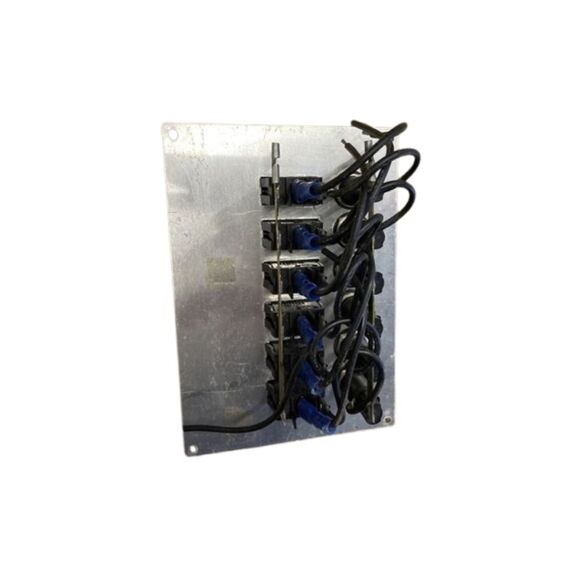 Painel Elétrico Marinizado p/ 6 Botões Iluminados c/ Fusível Individual - em Alumínio