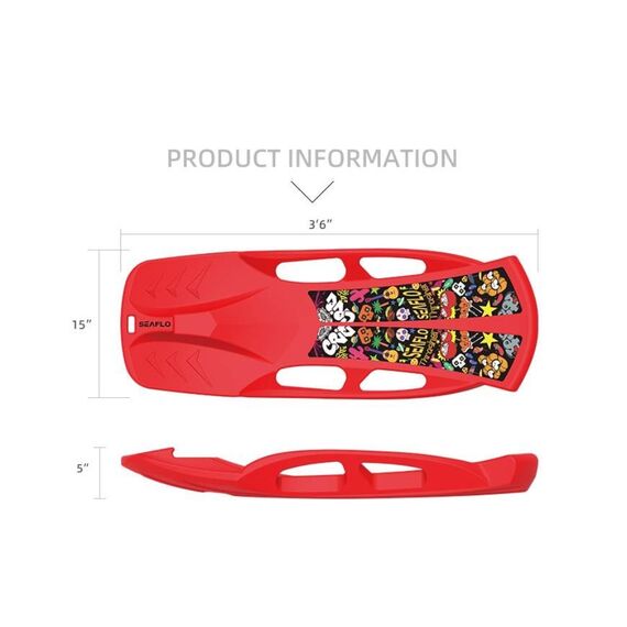 Prancha Infantil c/ Engate e 4 pegadores - Seaflo - Vermelha