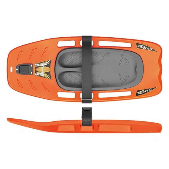 Prancha p/ KneeBoard c/ Cinta e 4 pegadores - Seaflo - Laranja