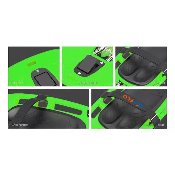 Prancha p/ KneeBoard c/ Cinta e 4 pegadores - Seaflo - Verde