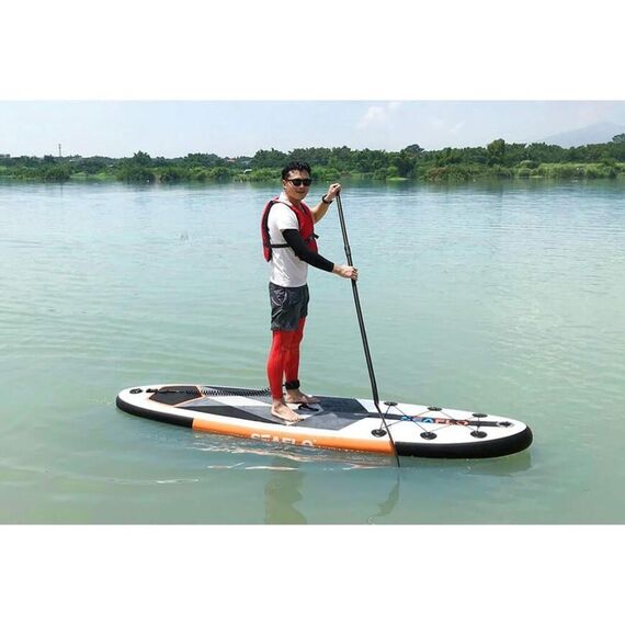 Prancha p/ Stand UP Inflável Laranja C/ Mochila Inflador E Remo Seaflo