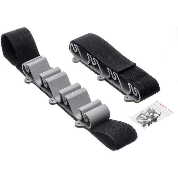 Suporte Porta Varas Parede p/ 6 Varas c/ Cinta de Travamento