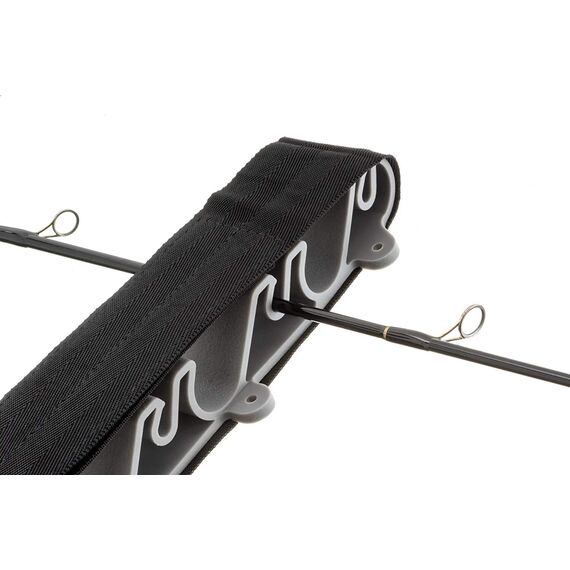 Suporte Porta Varas Parede p/ 6 Varas c/ Cinta de Travamento