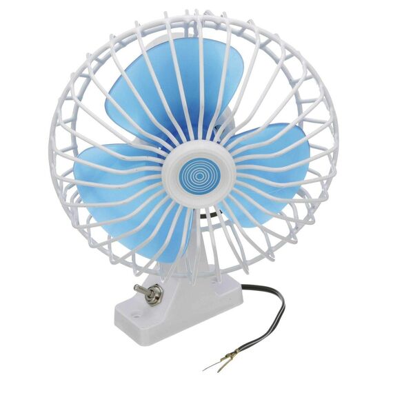 Ventilador Marinizado p/ Embarcações Branco 15cm 12v - Hélice Azul