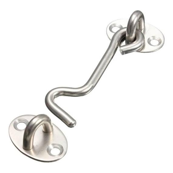 Fecho c/ Trava Tipo Gancho p/ Tampas e Portas Em Zamak