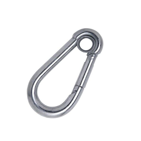 Mosquetão Engate Rápido c/ Olhal Em Inox - 4 x 40 mm