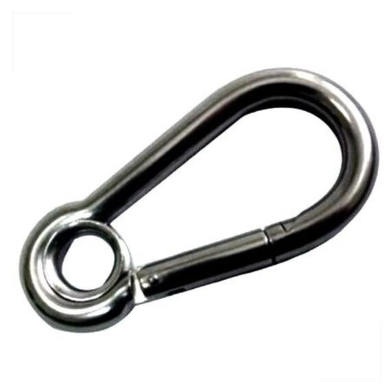 Mosquetão Engate Rápido c/ Olhal Em Inox - 7 x 70 mm