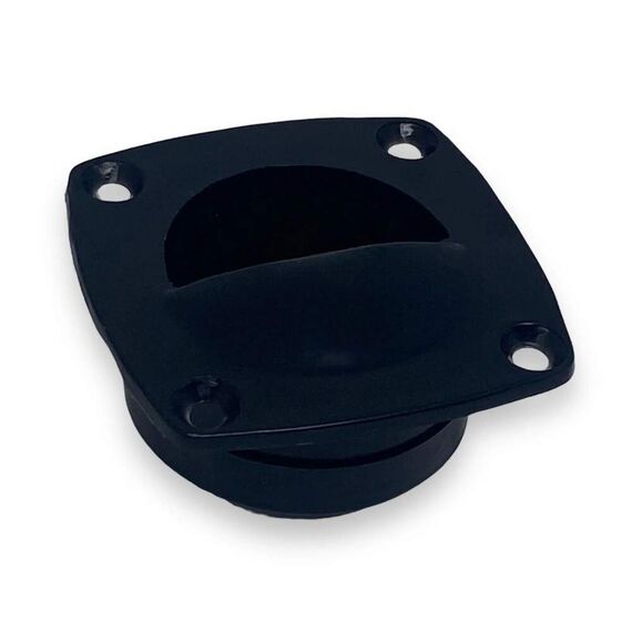 Puxador de Tampas de Embutir em ABS Preto - Quadrado 7,5cm