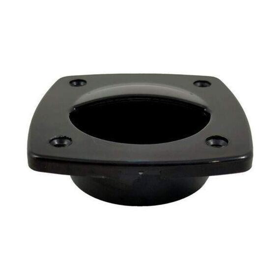 Puxador de Tampas de Embutir em ABS Preto - Quadrado 7,5cm