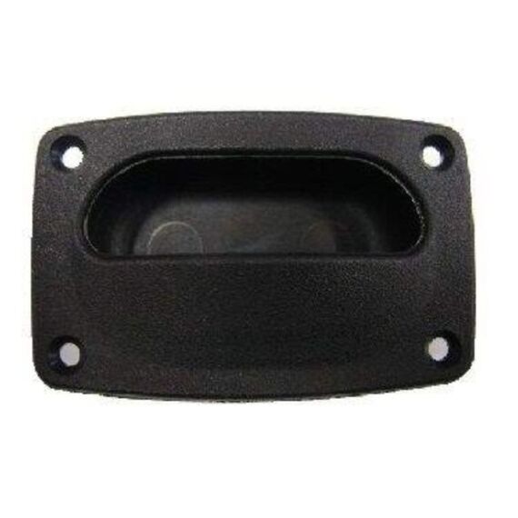 Puxador de Tampas de Embutir em ABS Preto - Retangular 9cm