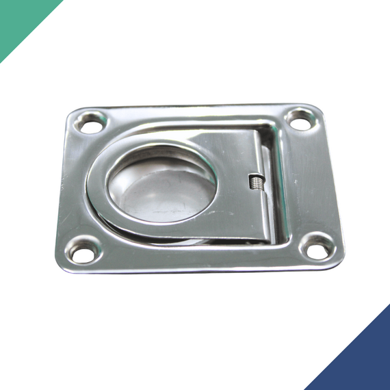 Puxador de Tampas de Embutir em Aço Estampado 2-3/16 x 2-9/16 pol