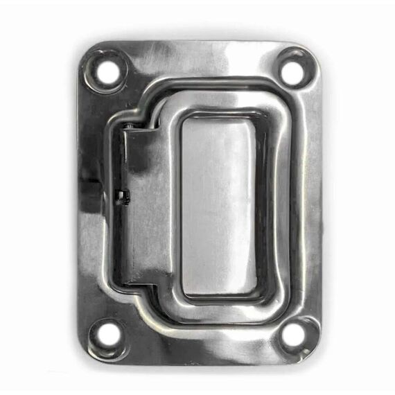 Puxador de Tampas de Embutir em Aço Estampado 76 x 57 mm - Retangular - SR