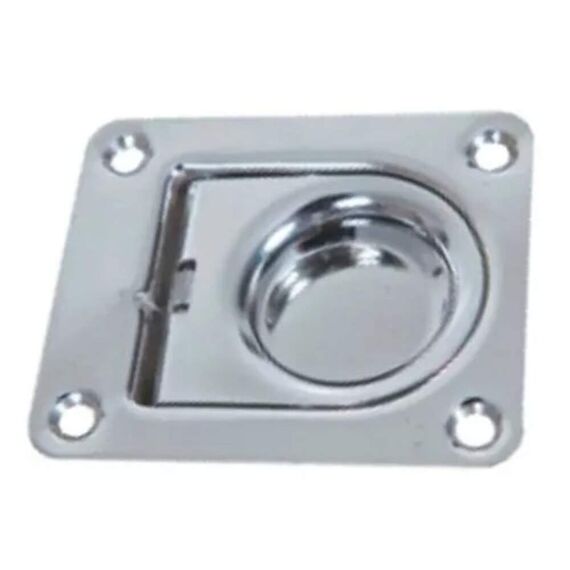 Puxador de Tampas de Embutir em Aço Estampado 76 x 58 mm - Retangular