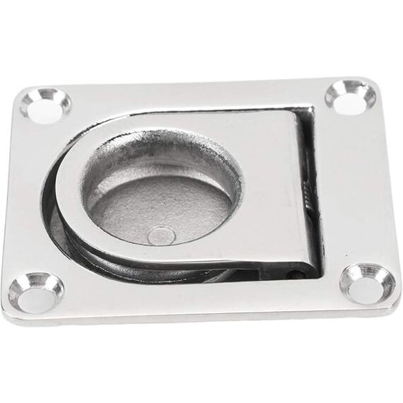 Puxador de Tampas de Embutir em Aço Estampado 76 x 58 mm - Retangular