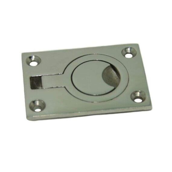 Puxador de Tampas de Embutir em Aço Fundido 44 x 63 mm - Retangular